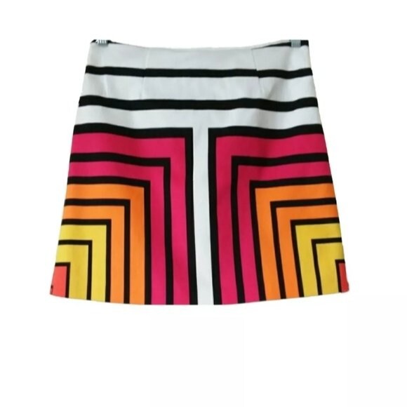 Worthington | Stripe Colorblock Mini Skirt Sz 4 - Picture 1 of 9
